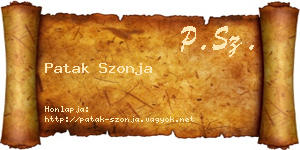 Patak Szonja névjegykártya